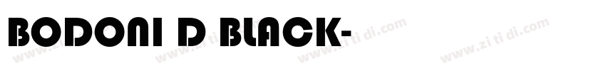 BODONI D BLACK字体转换
